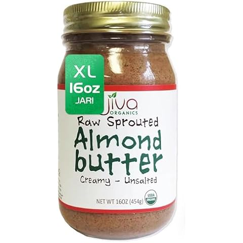 Jiva Organics RAW SPROUTED Organic Almond Butter Cover