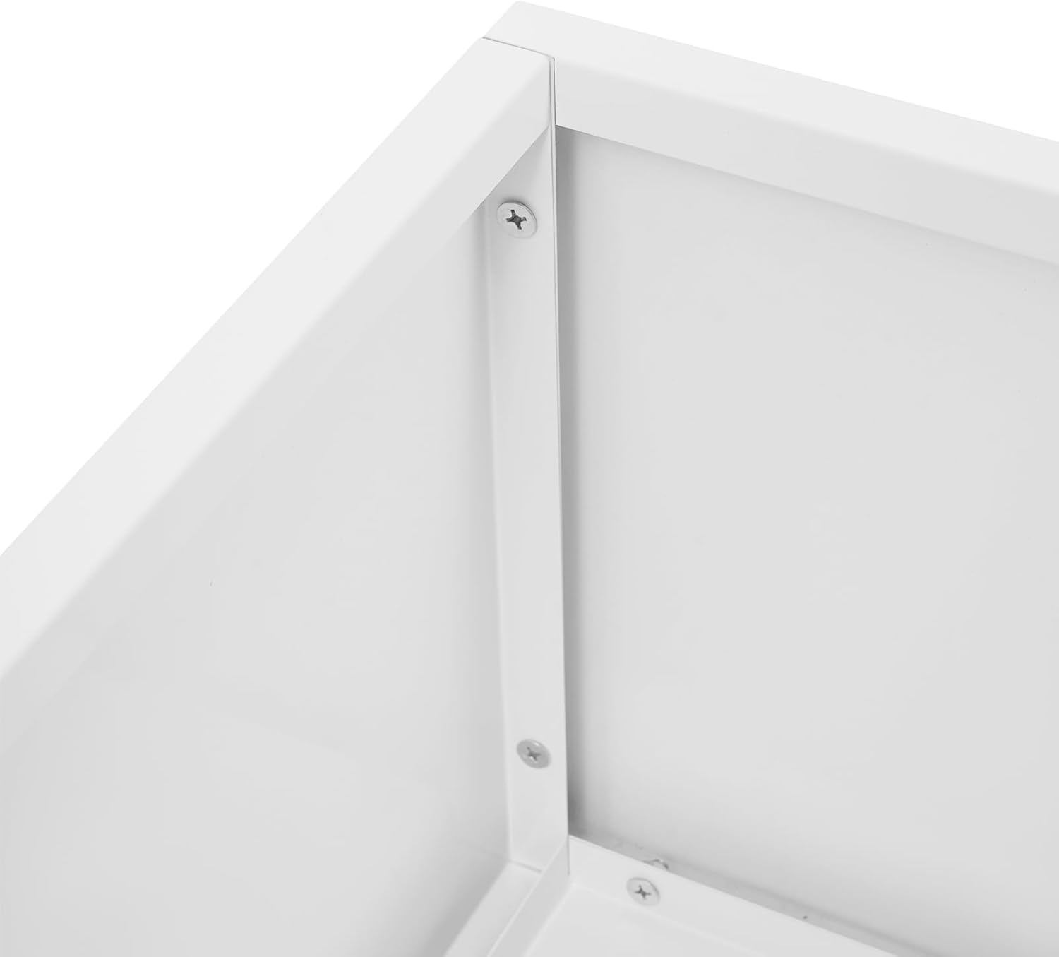 Gdrasuya10 Steel Planter Box Large Rectangular Planters for Indoor or Outdoor Plants 38" L x 15" W x 15" H Tall Long Heavy Duty Metal Floor Standing Planterfor Porch/Patio/Garden, White