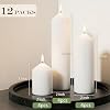 12 Packs White Pillar Candles for Centerpiece, 2x3 2x6 2x8 Inch, Classic Unscented Wedding Candles for Hurricane, Dripless and Smokeless Candles for Party, Home Decor, Mantels #3