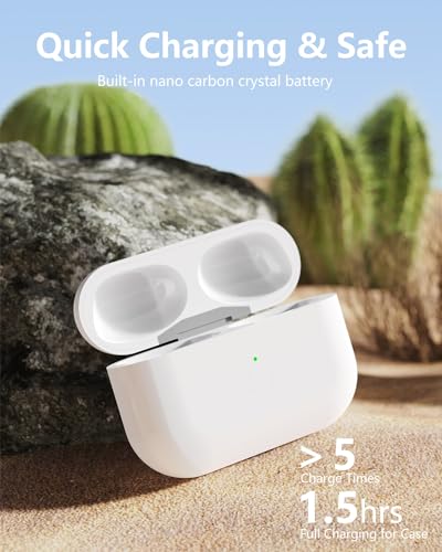 BRILLESS Wireless Charging Case Compatible with AirPods Pro 1st & 2nd Gen，Replacement Bluetooth Charging Box with Pairing Sync Button and Type-C Charging - Thumbnail 2