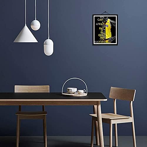 AIWU Lebron James and Kobe Bryant Motivational Poster,LA Lakers Poster Wall Art Print,Lebron James Poster - Unique African American Home Decor for Boys Bedroom, Game Room, Set of 2 Unframed.(8x 10'')