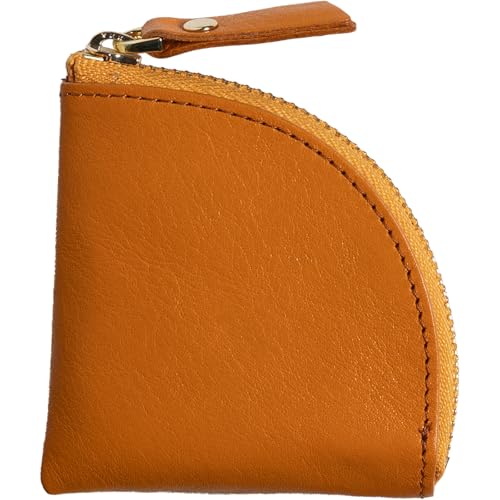 [Dom Teporna] 大容量 小銭入れ メンズ 本革 YKKファスナー イタリアンレザー 50枚収納 L字ファスナー コンパクト 小さい コインケース 化粧箱付き ブラウン