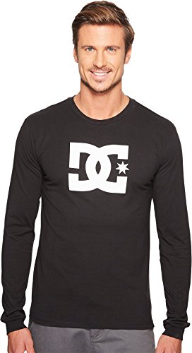 DC Men's Star Long Sleeve Tee Shirt, Black 2016, Large