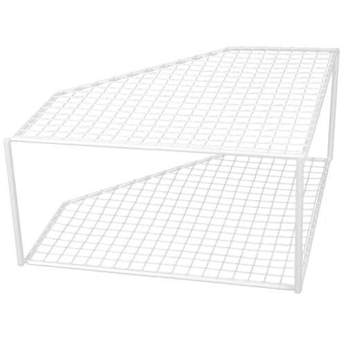 ULTECHNOVO Pot Rack Kitchen Pan Organizer Table Top Organizer Corner Shelf Stand Tiered Shelf Draining Pan Rack Kitchen Accessories