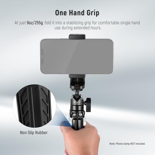 Image of NEEWER Mini Desk Tripod, Metal Table Top Small Portable Travel Selfie Stick Stand with 360 Ball Head & 1 /4 inch Screw for Camera Mobile Phone Holder Action Cam, Cleaning Cloth, Max Load 6.6 lbs, TP29