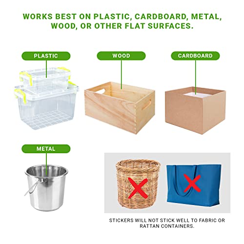 Mess Large Bin Labels For Storage Bins (50 6X4") Storage Bin Labels - Pantry Labels - Labels For Organizing - Removable Labels For Storage Bins Craft Organization - Shelf, Tote Moving Labels For Boxes #TOP7