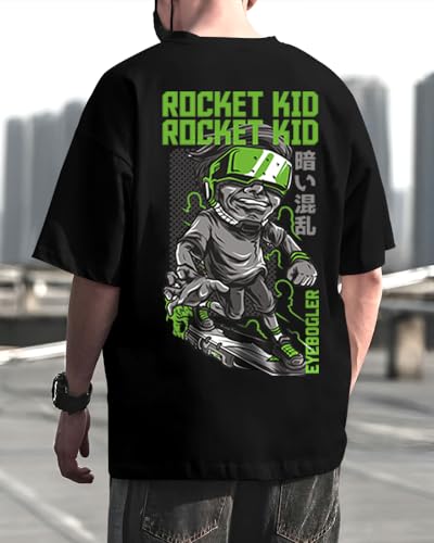 Image of Noble Monk Men's Round Neck Half Sleeve Oversized Printed Tshirt
