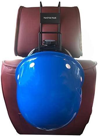 Lionshop Sturdy Steel Hard Hat Rack,Heavy Duty Hard Hat Holder for Truck Seat with Back Mount, Black Coated
