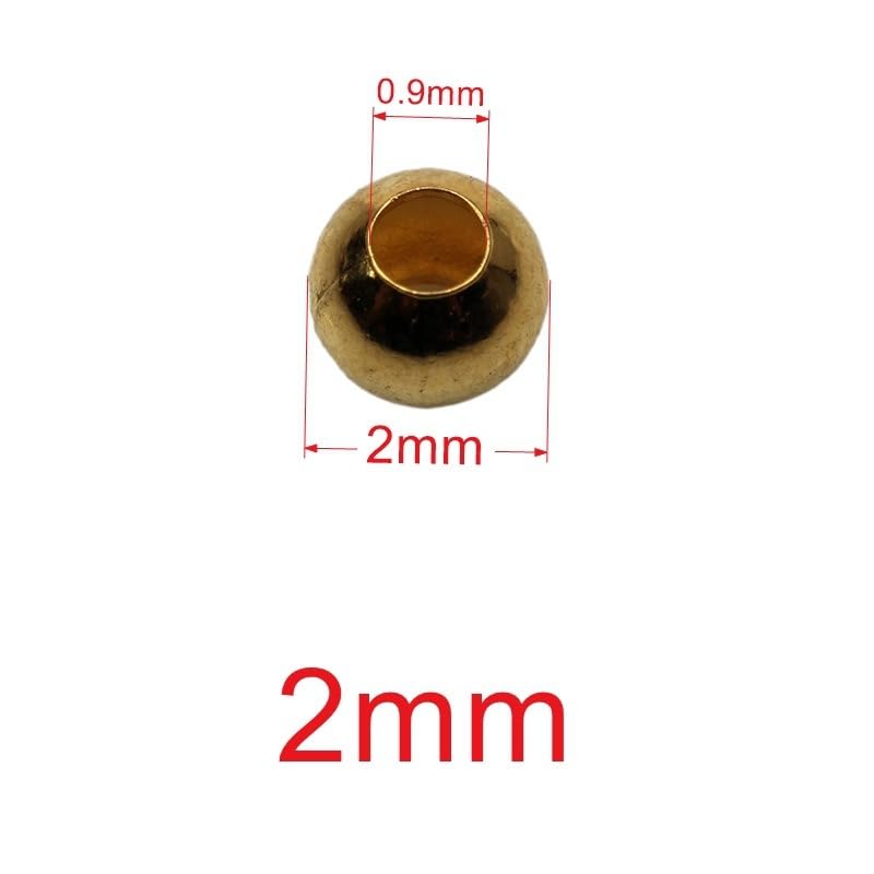 200 cuentas metálicas redondas para pesca 2-4mm miniatura 4