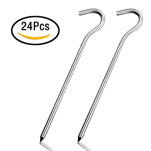 WETECH Tent Stakes, 24Piece Aluminum Alloy Tent Pegs Heavy Duty Garden