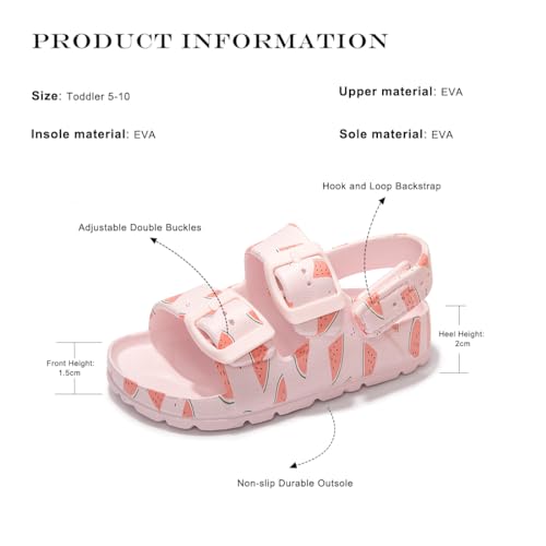 Image of FUNKYMONKEY Unisex-Child Slides Adjustable EVA Flat Sandals for Toddler