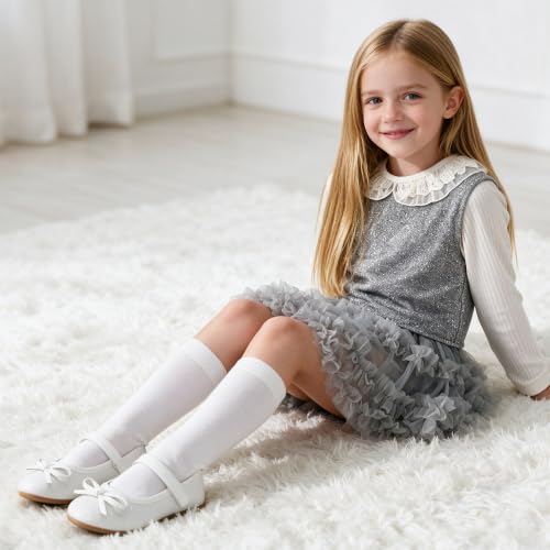 Image of GINFIVE Toddler Girls Dress Shoes Little Girls Mary Janes Ballerina Flats Shoes Toddler