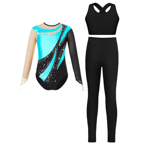 Jogging de sport fille turquoise pour les entraînements de gym