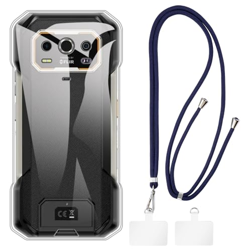 Shantime �P�[�X�ƃN���X�{�f�B�X�g���b�v�Z�b�g Ulefone Armor 27 Pro �Ƃ̌݊������� �g�уJ�o�[�Ƌ����o�b�N���t�������\�l�b�N�X�g���b�v�����2���̃p�b�`�t��(�N���A + �u���[)