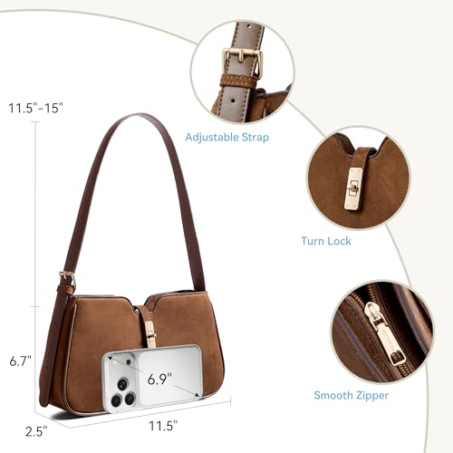 Image of BOSTANTEN Shoulder Bag for Women, Casual Shoulder Purse Vegan Leather Chic Hobo Handbag with Adjustable Strap for Work Travel