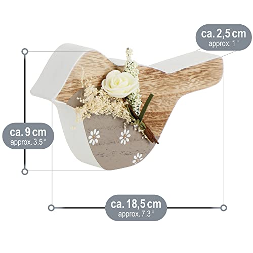 Com-four® 2X Figure Decorative in Legno - Farfalla...