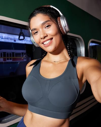Image of RUNNING GIRL Sports Bras for Women High Support Moulded Cup High Impact Sports Bras Racerback Workout Running Yoga Bra