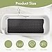 AmazerBath Shower Mat Non Slip 40 x 16 Inches, Shower Stall Mats with Suction Cups and Drain Holes, Non Slip Bath Mat for Tub for Elderly & Kids, Clear Black