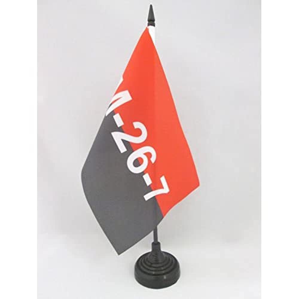 AZ FLAG Bandiera Da Tavolo Movimento Del 26 Luglio Di Cuba 21x14 cm Piccola Bandierina Fidel Castro