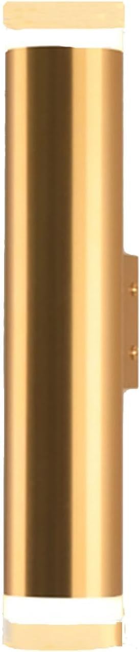 ASerZenith Wall Lighting Fixtures Cylinders Long Tube Led Wall Light Minimalist Aluminum Bracket Wall Sconce Modern Wall Mounted Lighting Fixture,Gold-56Cm