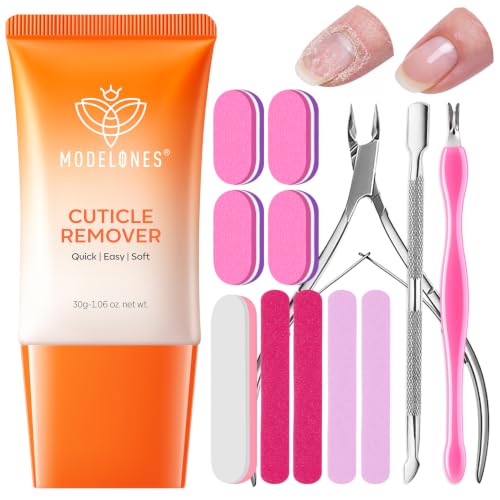 Modelones 13-Piece Cuticle Remover Kit with Stainless Steel Tools