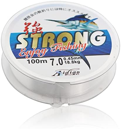 100 Meters Fishing Line, 0.45mm Strong Fishing Wire 41LB Clear ...
