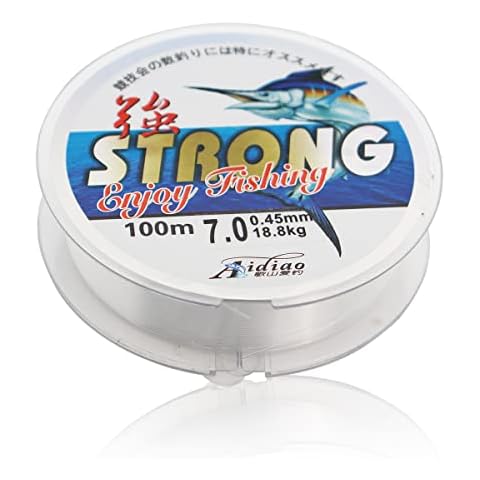 100 Meters Fishing Line, 0.45mm Strong Fishing Wire 41LB Clear Monofilament Wire String Transparent Sewing Thread Invisible Nylon Threads for Jewellery Beading Making Hanging Decorations Cover