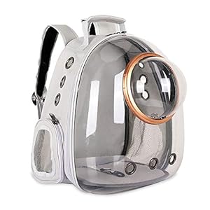 Sipobuy Pet Space Capsule Mochila, transportador de Gatos pequeños y medianos, Transparente, Transpirable, a Prueba de Calor, transportador de Mascotas para Viajes, Senderismo, Caminar, Campamento
