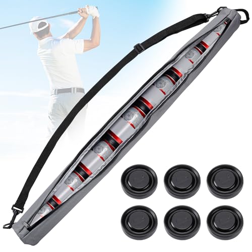 Upgraded Golf Beer Sleeve with 6 Ice Pucks
