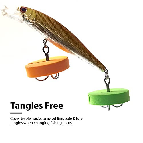 Angelhaken-Abdeckungen, Haken-Hauben, Drillingshaken – Einheitsgröße, verheddert nicht, EVA-Material, schützt Ihre… – Bild 3