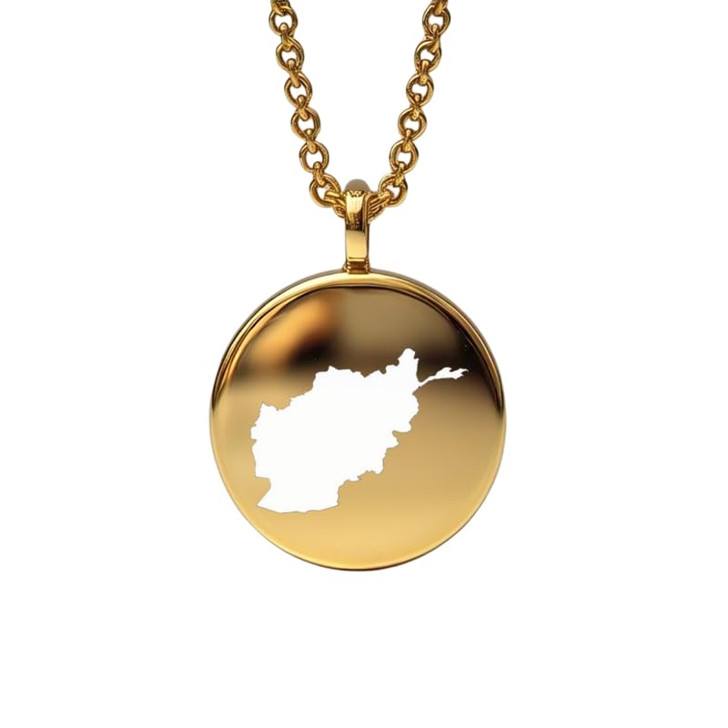 Pendentif carte de l'Afghanistan, cadeau symbolique gravé aventure