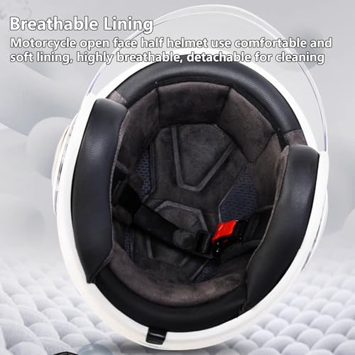 Casco de moto vintage retro jet universal para perimetro de 55-62cm 5