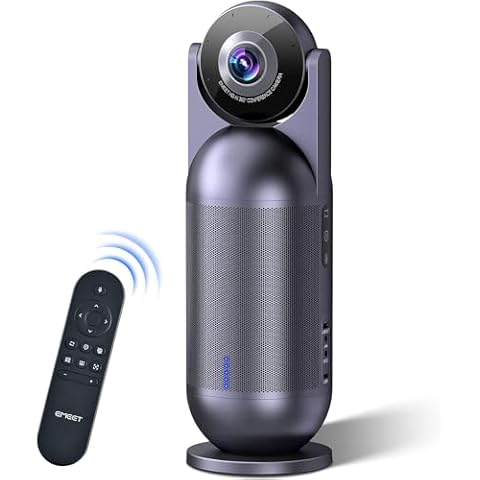 EMEET Meeting Capsule (Gen 2), 360° 4K Capture, 1080p AI Video Conference Camera, AI Voice/Face/Figure Tracking, 8 Noise-Cancelling Mics, 10W Hi-Fi Speaker, Plug & Play, for up to 10 People Cover