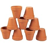 Terra Cotta Pots - 9-Pack Mini Clay Ceramic Nursery Pots, Mini-Sized Flower Pot Planters for Indoor, Outdoor Plants, Succulent Display, Brown - 3.62 x 3.62 Inches