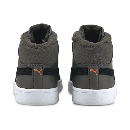 Image of Puma Unisex Kinder Smash V2 Mid L Fur Jr Sneaker, Black, 7 US