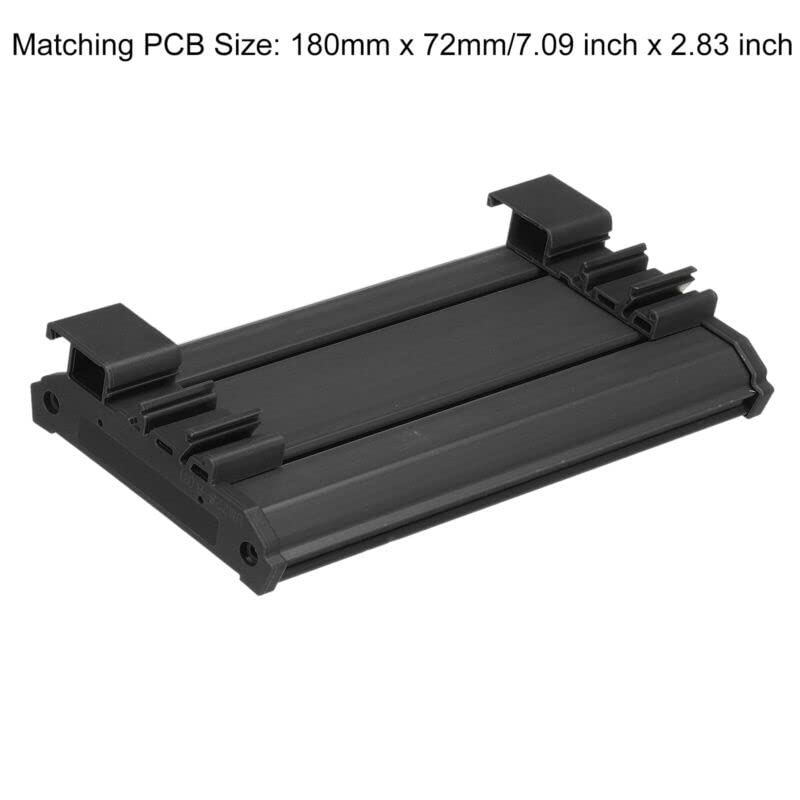 Tool parts DIN Rail Mount for Carrier for 180mm x 72mm PCB - Housing - Bracket - Black