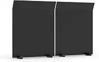 Flehomo Fireback ajustável com preto pintado, refletor de calor de lareira de ângulo flexível, proteção contra fogo, protetores térmicos, decoração clássica de lareira, 43 x 33 cm, 2 unidades, largura total máxima de 66 cm