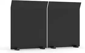 Flehomo Fireback ajustável com preto pintado, refletor de calor de lareira de ângulo flexível, proteção contra fogo, protetores térmicos, decoração clássica de lareira, 43 x 33 cm, 2 unidades, largura total máxima de 66 cm