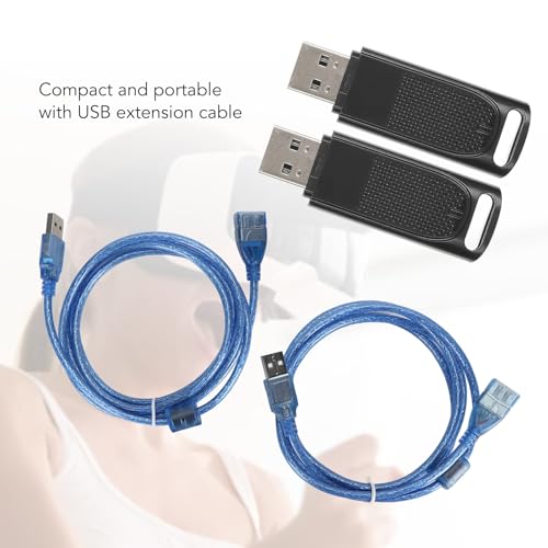 Image of 2 Pack Portable VR USB Dongle Receiver, Wireless Receiver for Valve Index Controllers Vive Tracker, with USB Extension Cable for SteamVR (Transparent Black)