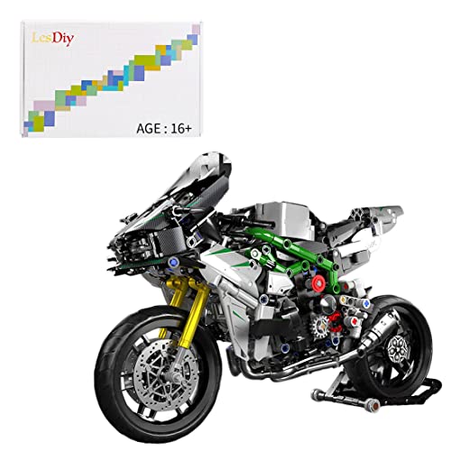 JOYFLY Bloques de construcción para motocicleta, tecnología de carreras de moto, kit de bloques de montaje compatibles con Lego Technic, 858 piezas Cover