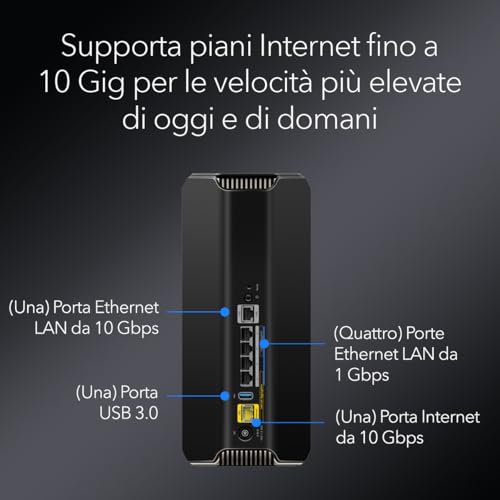 Router WiFi 7 Nighthawk Tri-Band WiFi 7 (RS700S) - funzioni sicurezza, velocità Wireless BE19000 (fino a 19 Gbps) - porta Internet 10 - Router - Immagine 4