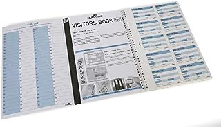 Durable Visitor Book 100 Refill Pack | 100 Perforated 90 x 60 mm Visitor Badge Inserts - GDPR Compliant | Security Sheet Hides Personal Details