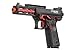 Lancer Tactical Polymer Lightweight Full Auto/Semi Gas Blowback Airsoft Pistol w/Red Dot Mount Plate (Tandemkross Cthulhu) (Black/Red)
