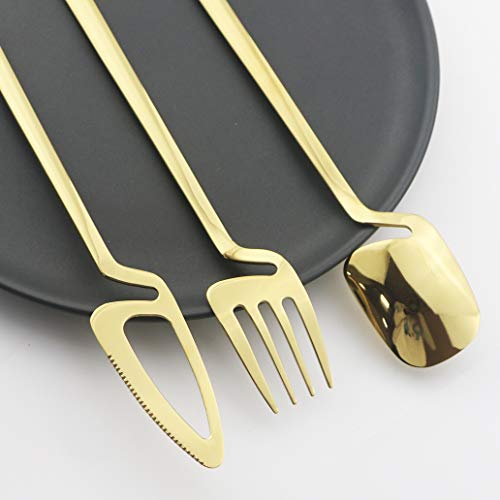 Ménagère de table champagne antirouille facile à nettoyer 24pcs - 5