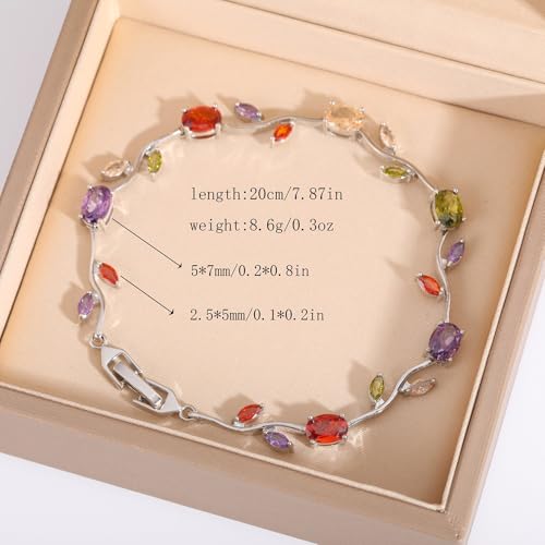 Image of Shining Diva Fashion Tulip Bracelet for Women, Floral Crystal, Anti Tarnish Jewellery Stylish Bracelet Gifts for Girls