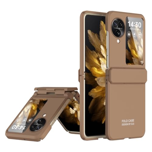 Coque Oppo Find N3 Flip ultra fine avec protection charnière marron