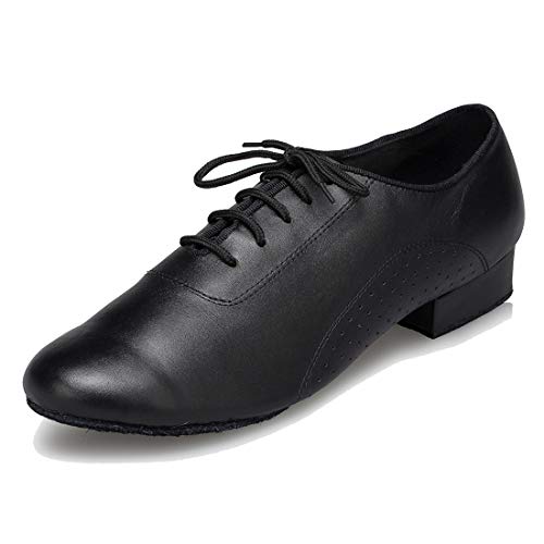 Men's Classic Lace-up Perforated Salsa Chacha Jazz Rumba Samba Ballroom Latin Modern Dance Shoes