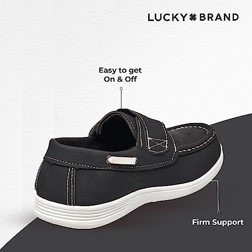 Image of Lucky Brand Boat Shoes for Kids | Kid's Loafers & Sneakers with Velcro Closure | Fashionable School Shoes | Boys Casual Shoes (Little Kid & Big Kid)