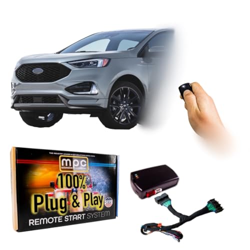 MPC Remote Start Kit for 2015-2020 Ford Edge || Plug N Play Harness || Press OEM Key Fob Lock Unlock Lock to Start || Push to Start Only || USA Tech Support by MPC - Used condition - US$96.22