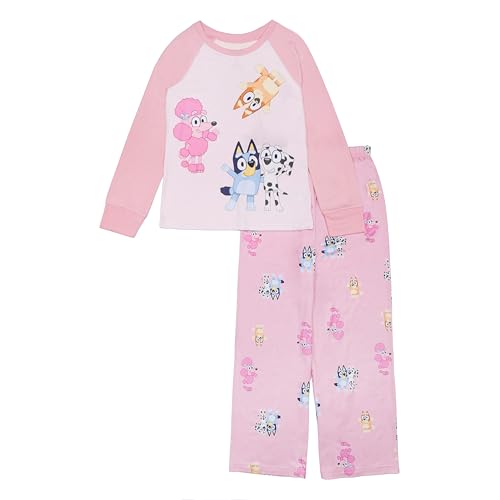 Bluey Girls' 2-Piece Loose-fit Pajama Set, Soft & Comfortable, BLUEY FRIENDS, 8 by Bluey - Used condition - US$14.55